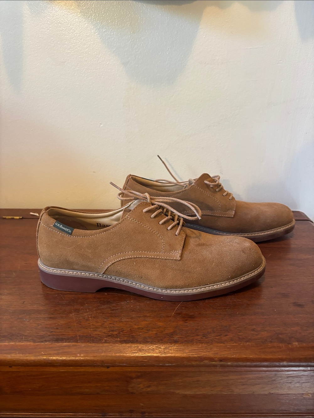 Classic Tan Suede Derby Shoes - Men's Dress Casual